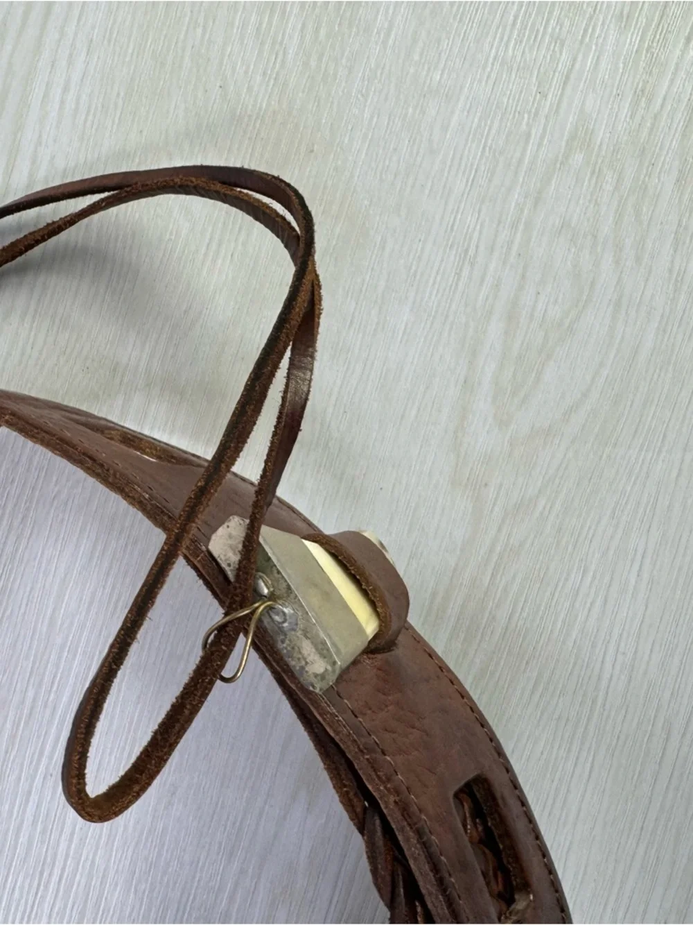 Vintage Woven Leather Waist Belt: Bohemian Western Cowgirl Style - Picture 4 of 8